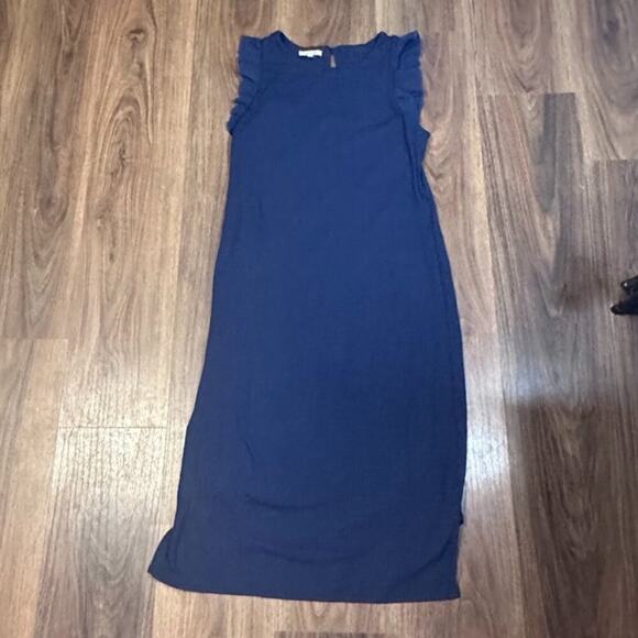 Maurices Midi Dress Women Medium Ribbed Flutter Sleeve Casual Comfortable - Picture 3 of 7